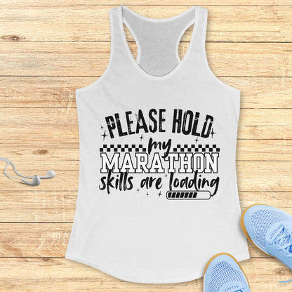 Funny Women’s Running Racerback Tank Top Marathon Skills