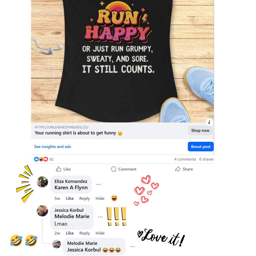 Run Happy Moisture-Wicking & Lightweight Performance Running Shirt