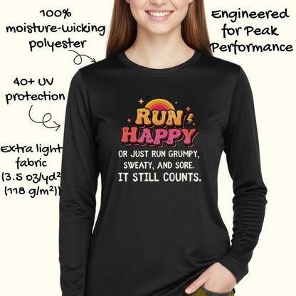 Run Happy Moisture-Wicking & Lightweight Performance Running Shirt