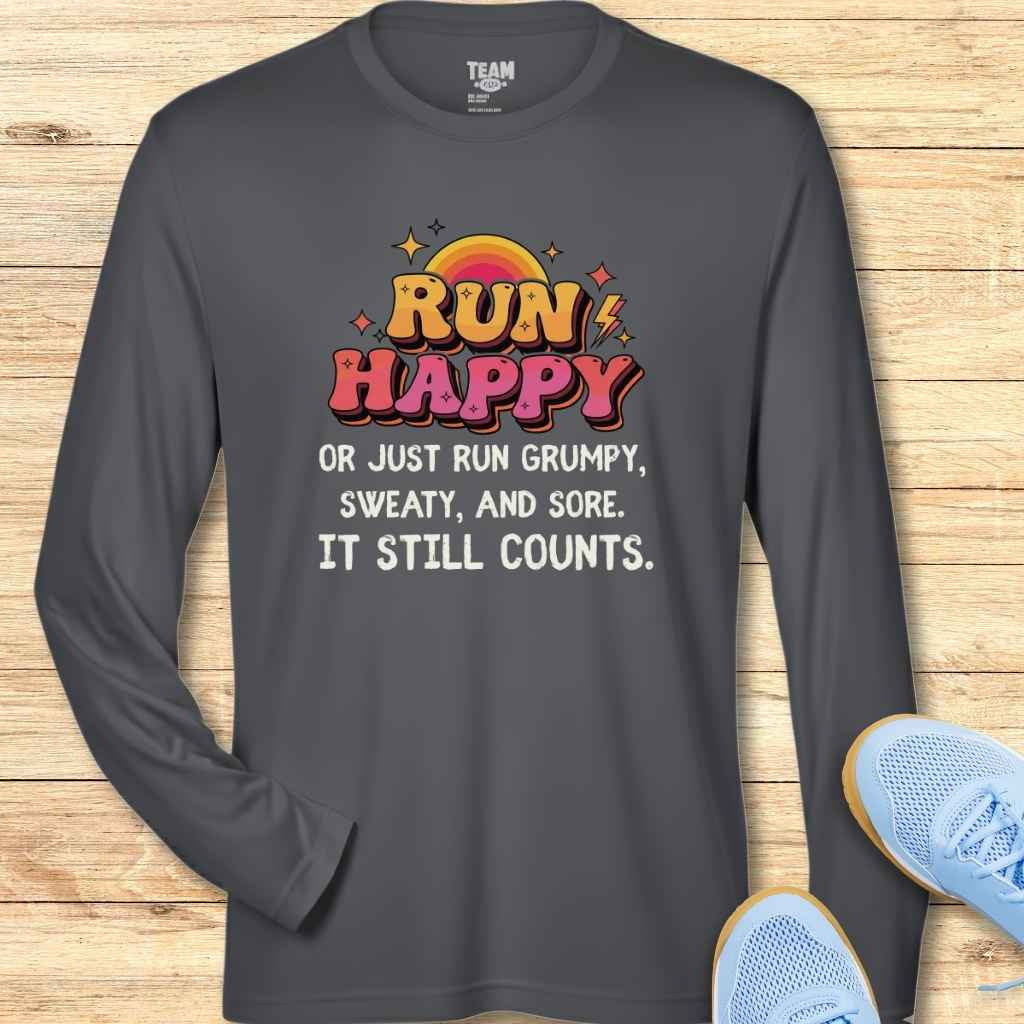 Run Happy Moisture-Wicking & Lightweight Performance Running Shirt