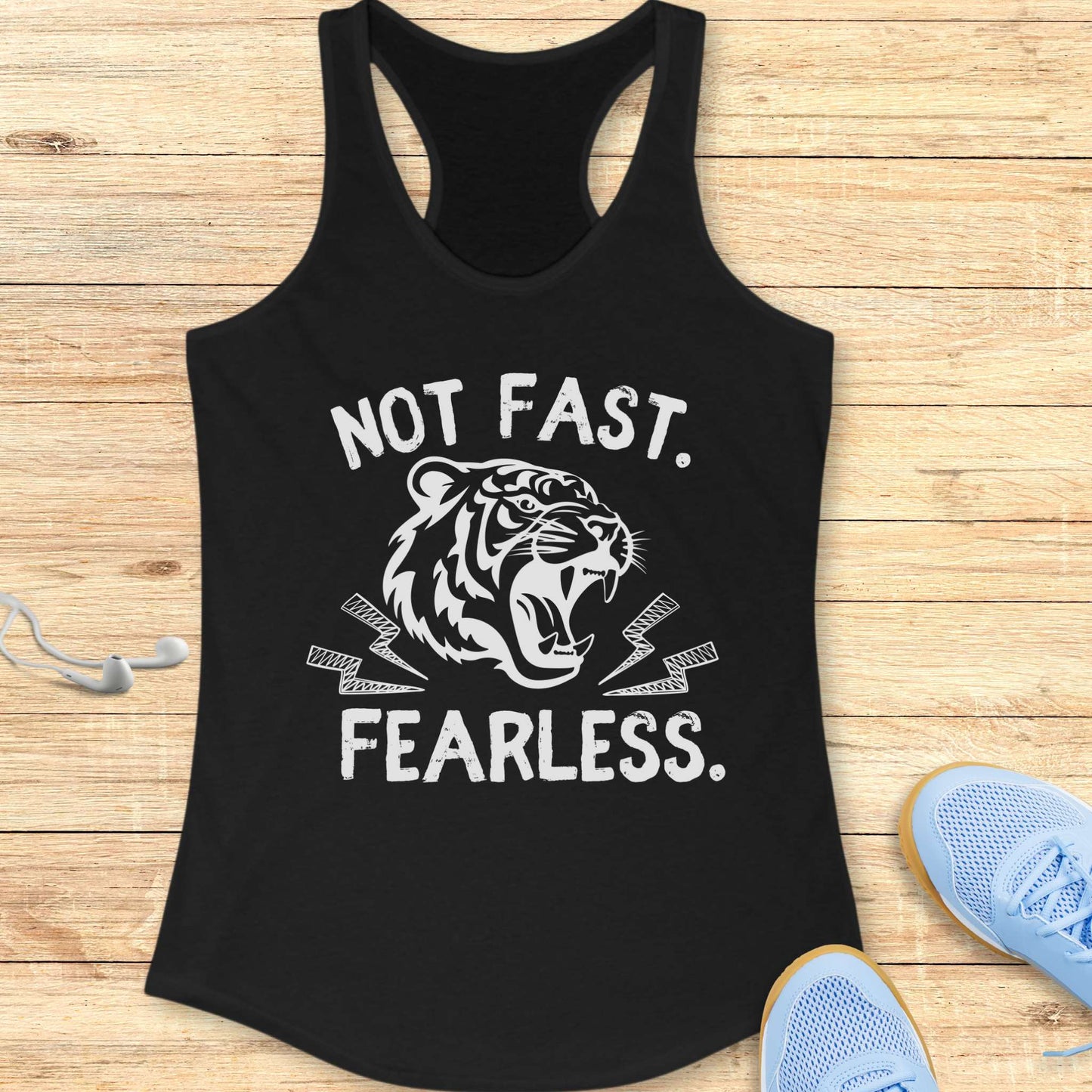 Empowering Running Racerback Tank Top Women Runners Not Fast. Fearless.