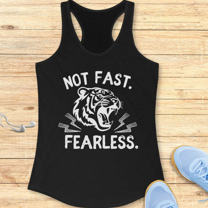 Empowering Running Racerback Tank Top Women Runners Not Fast. Fearless.