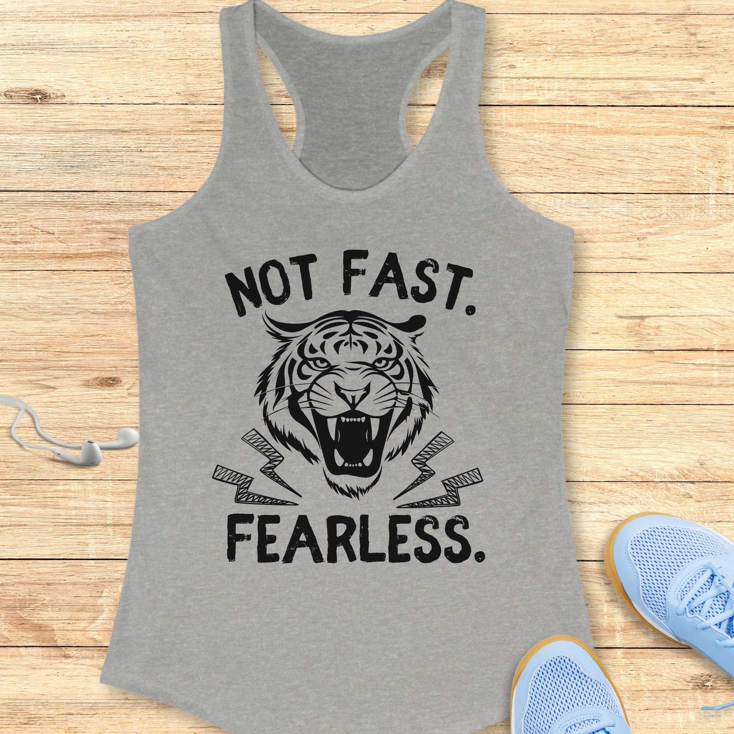 Empowering Running Racerback Tank Top Women Runners Not Fast. Fearless.