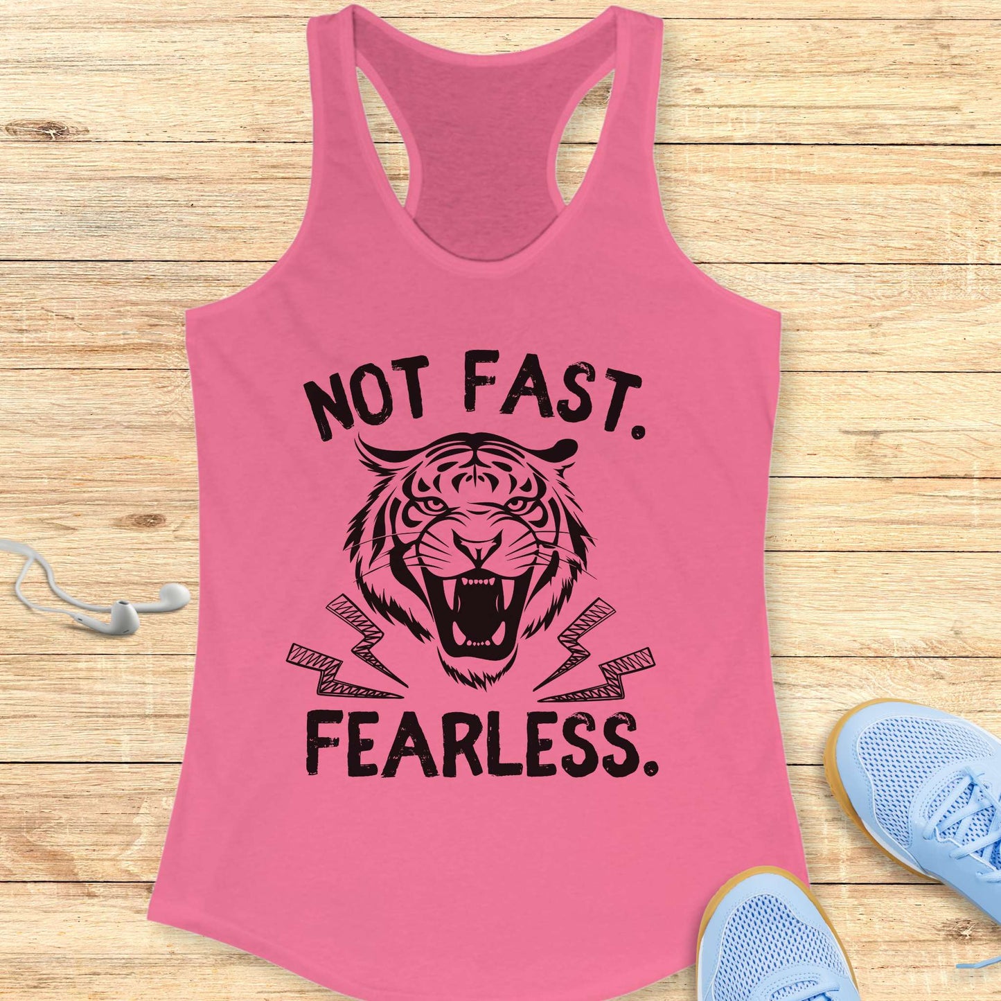 Empowering Running Racerback Tank Top Women Runners Not Fast. Fearless.