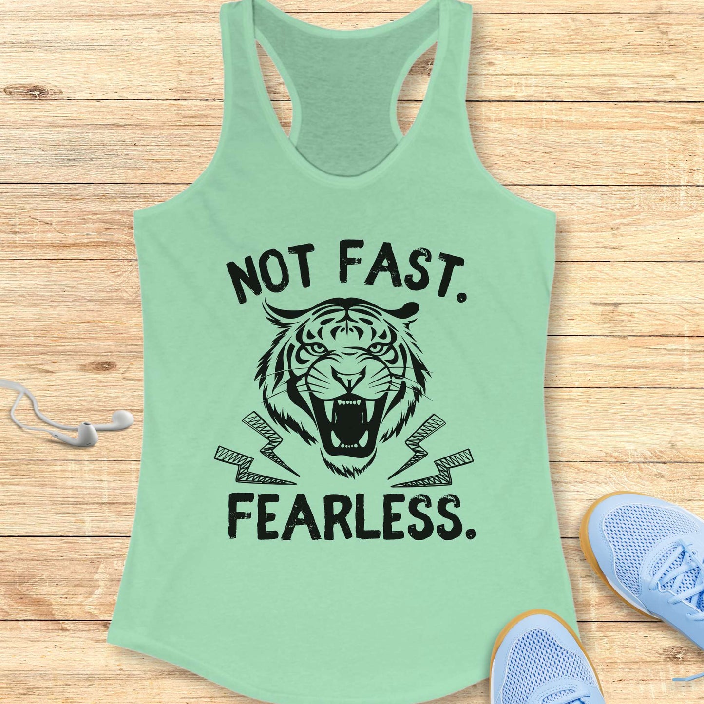 Empowering Running Racerback Tank Top Women Runners Not Fast. Fearless.