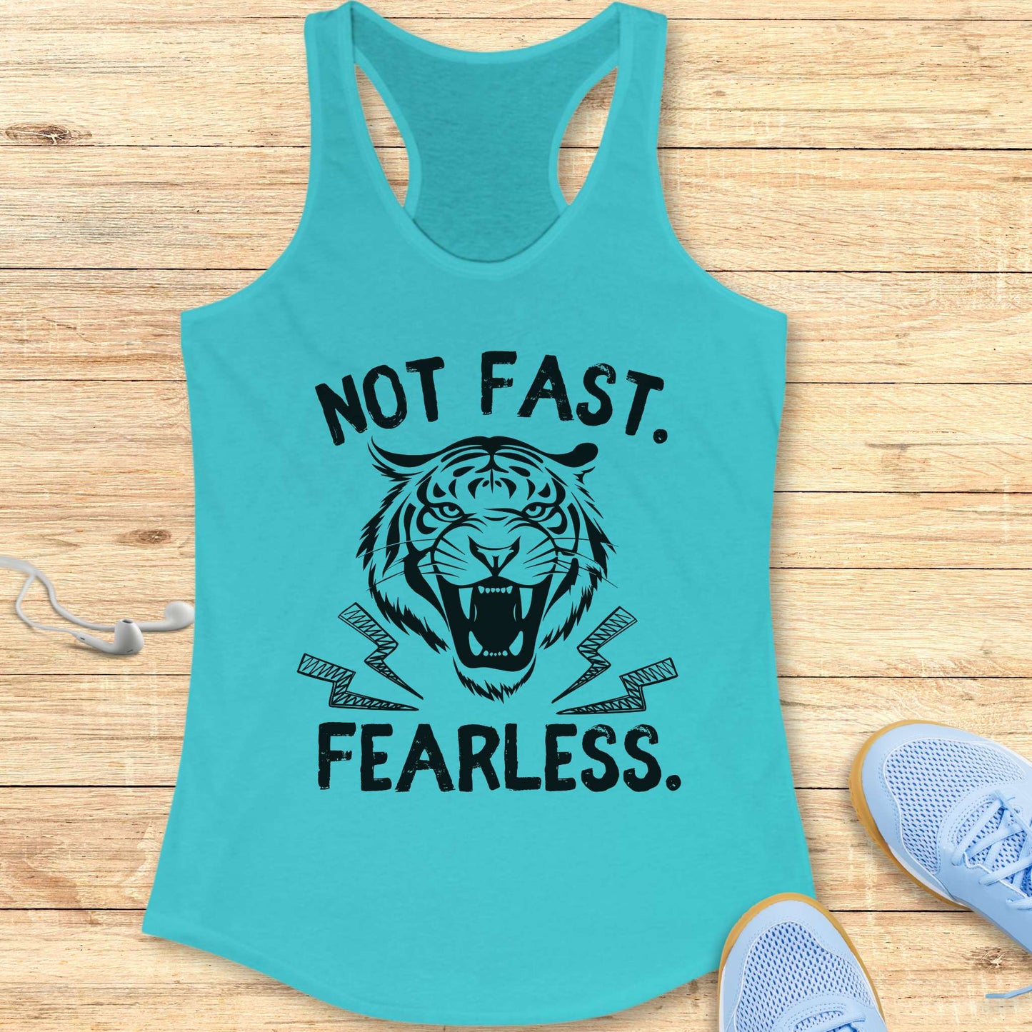 Empowering Running Racerback Tank Top Women Runners Not Fast. Fearless.