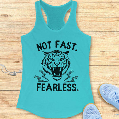 Empowering Running Racerback Tank Top Women Runners Not Fast. Fearless.