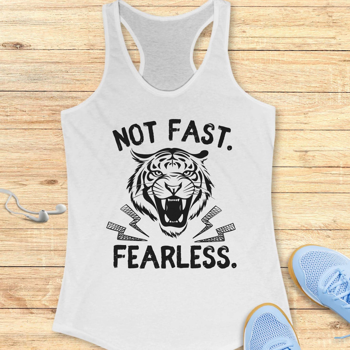 Empowering Running Racerback Tank Top Women Runners Not Fast. Fearless.