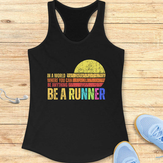 Empowering Running Racerback Tank Top Women Runners Be a Runner
