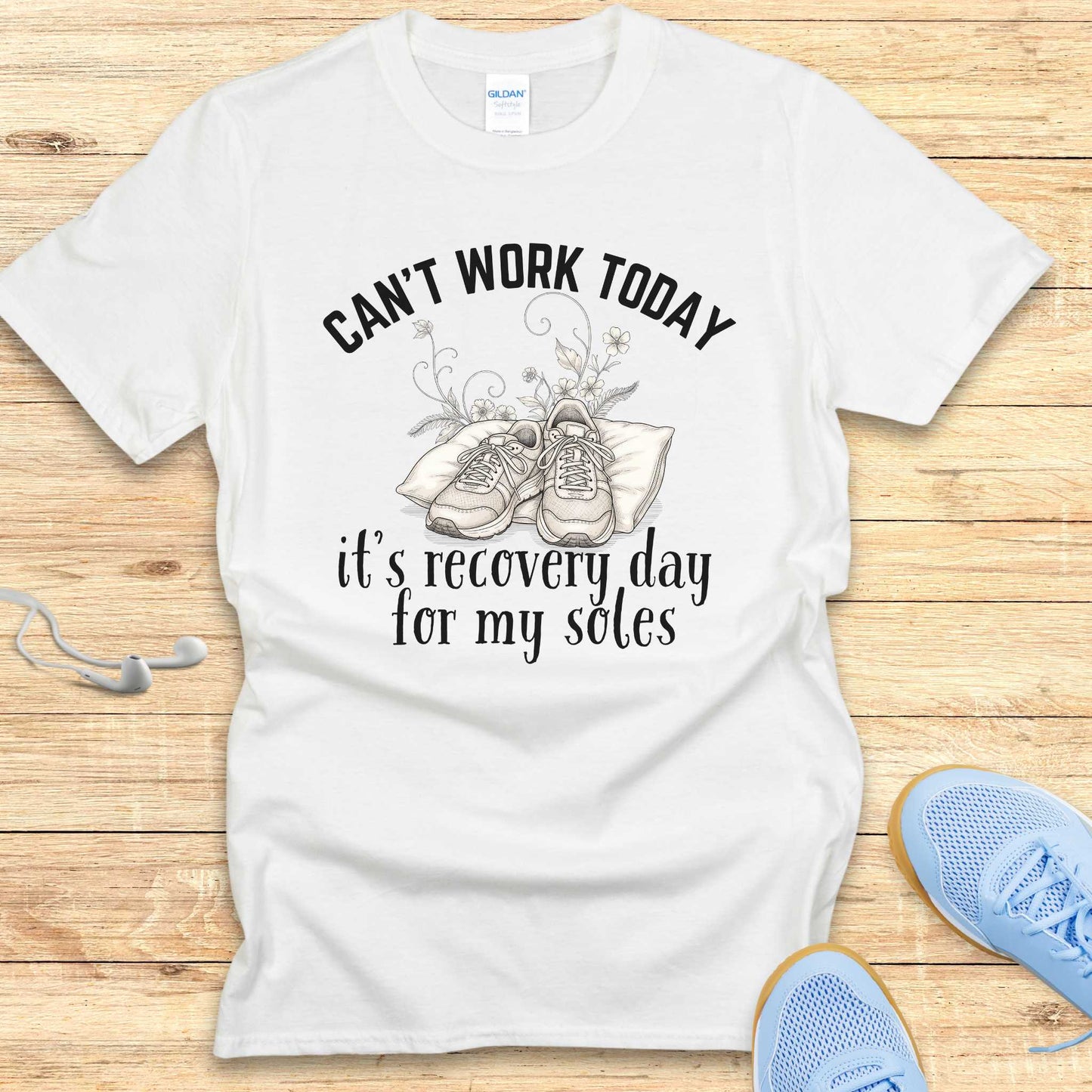 Funny Running Shirt Women Runners T-Shirt Can't Work