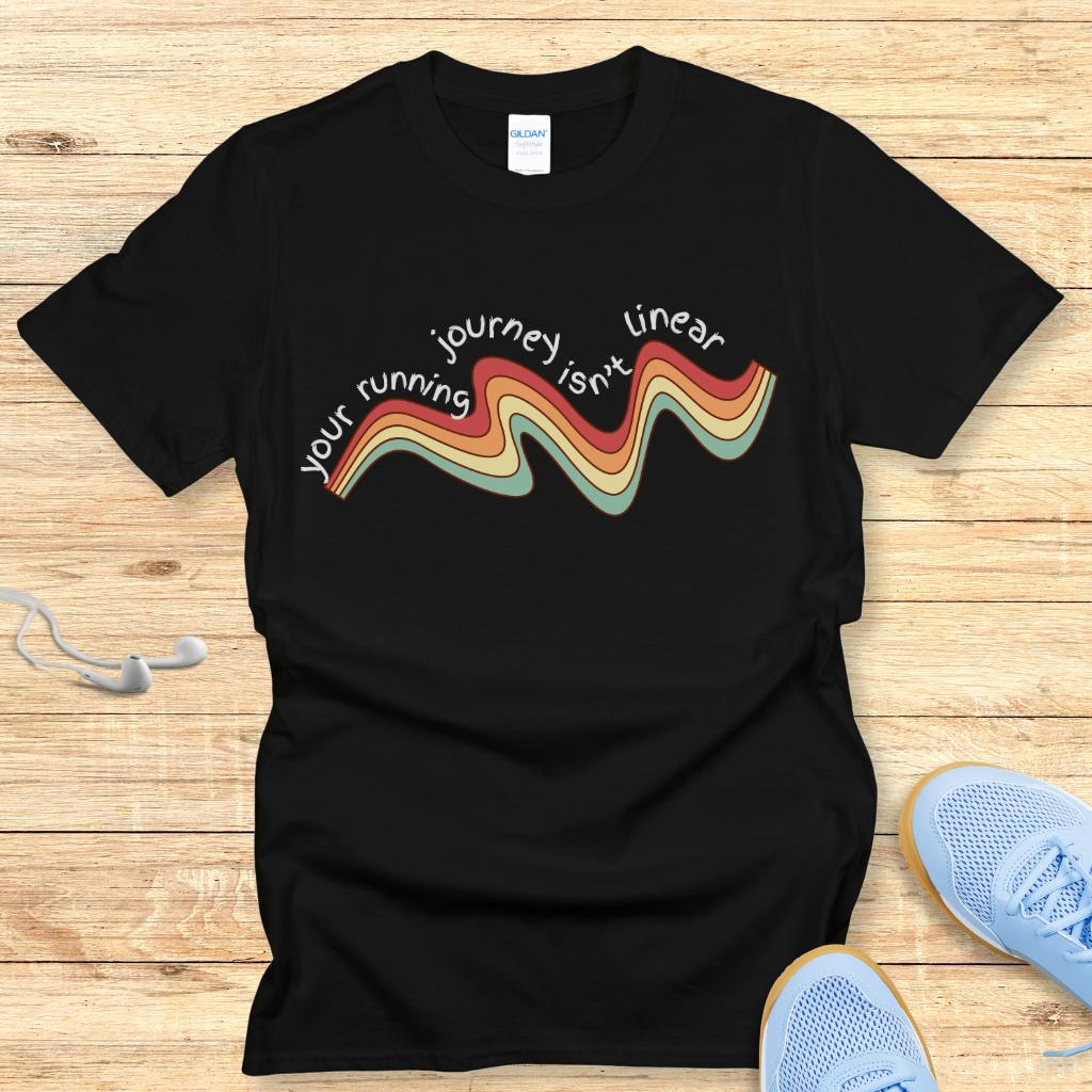 Empowering Running Shirt Women Runners T-Shirt Non Linear Journey