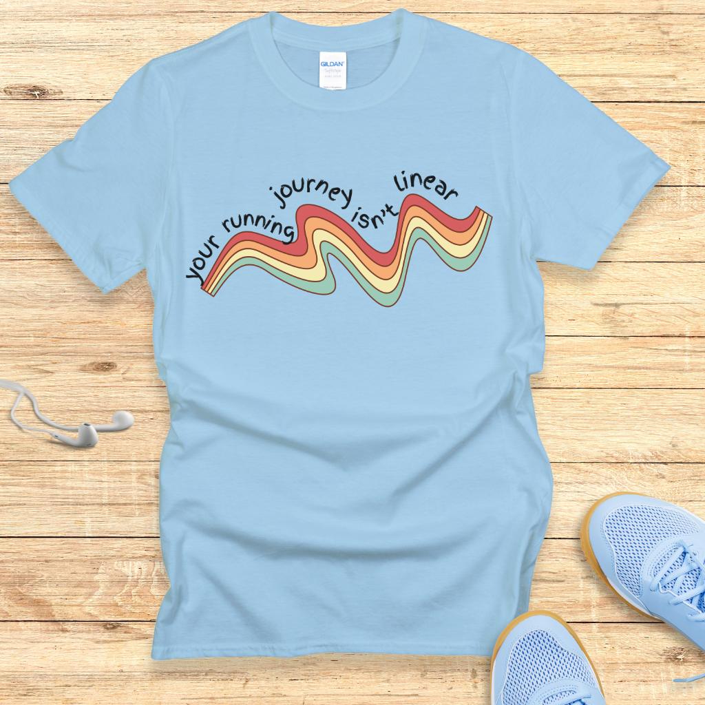 Empowering Running Shirt Women Runners T-Shirt Non Linear Journey