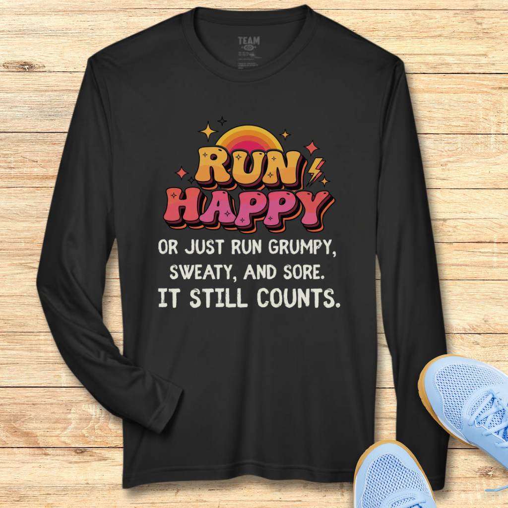 Run Happy Moisture-Wicking & Lightweight Performance Running Shirt
