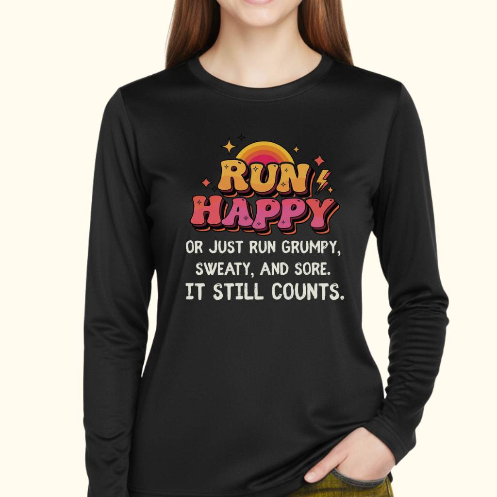 Run Happy Moisture-Wicking & Lightweight Performance Running Shirt