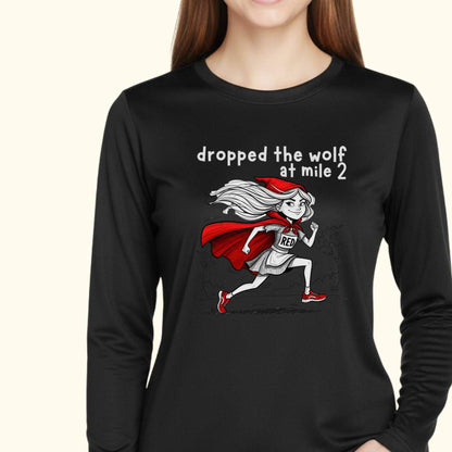 Dropped The Wolf Moisture-Wicking & Lightweight Performance Running Shirt