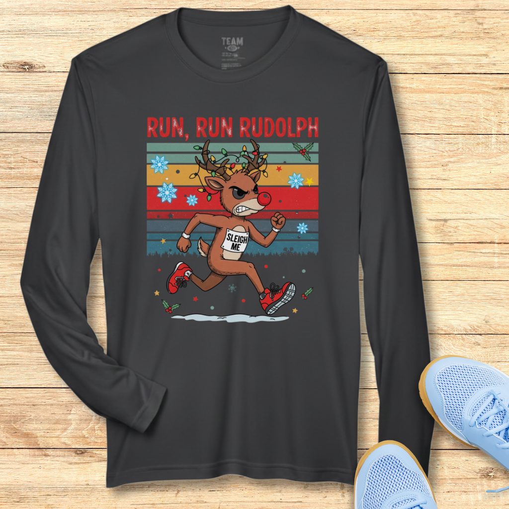 Run Rudolph Moisture-Wicking & Lightweight Performance Running Shirt