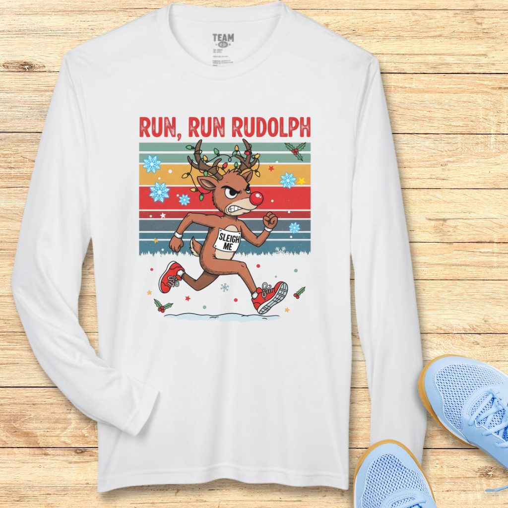 Run Rudolph Moisture-Wicking & Lightweight Performance Running Shirt