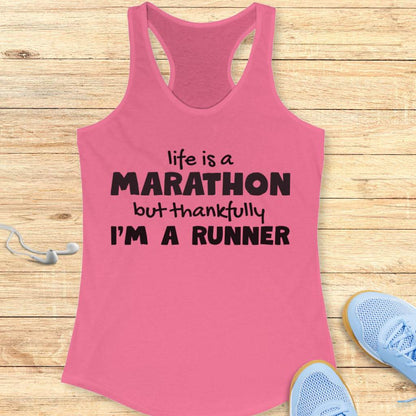 Life Is A Marathon Tank Top