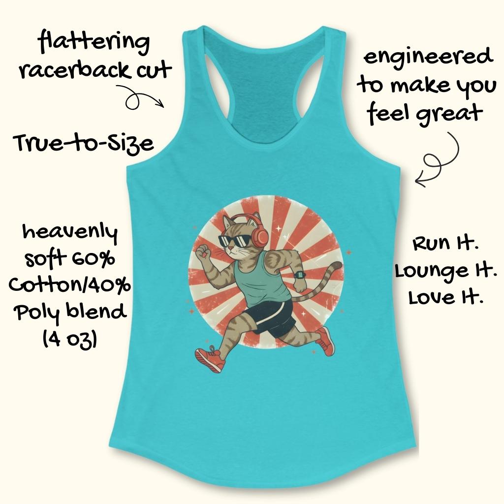 Retro Running Cat Tank Top
