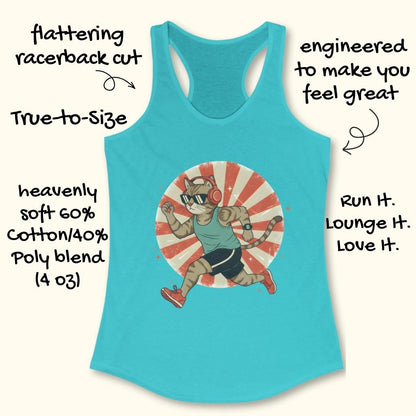 Retro Running Cat Tank Top
