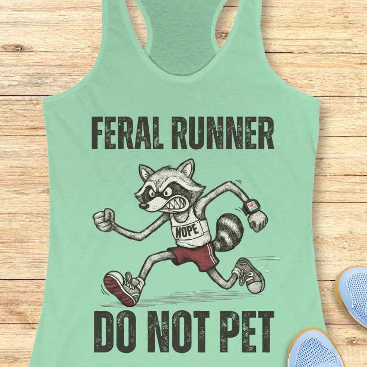 Raccoon Feral Runner Tank Top