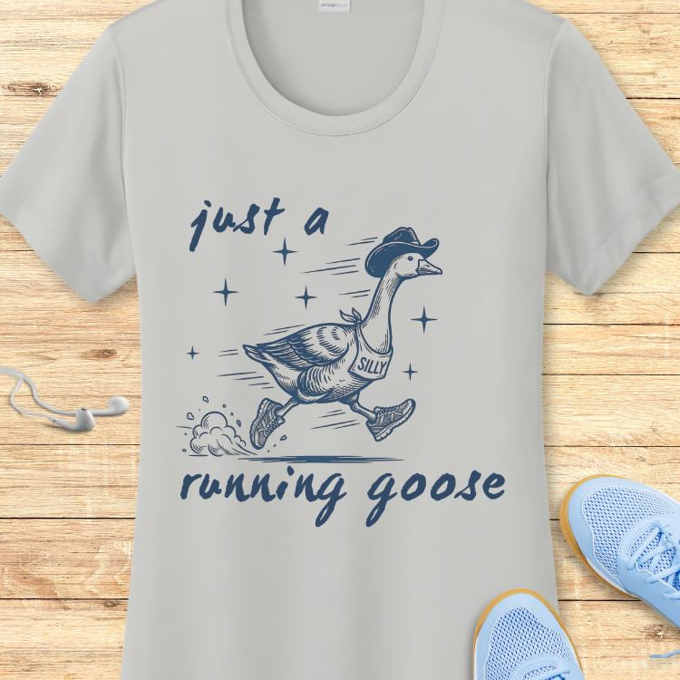 Just A Running Goose Performance Tee