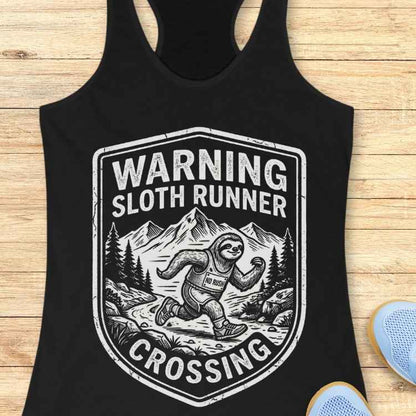 Sloth Runner Crossing Tank Top