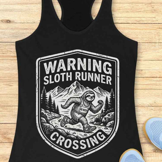 Sloth Runner Crossing Tank Top