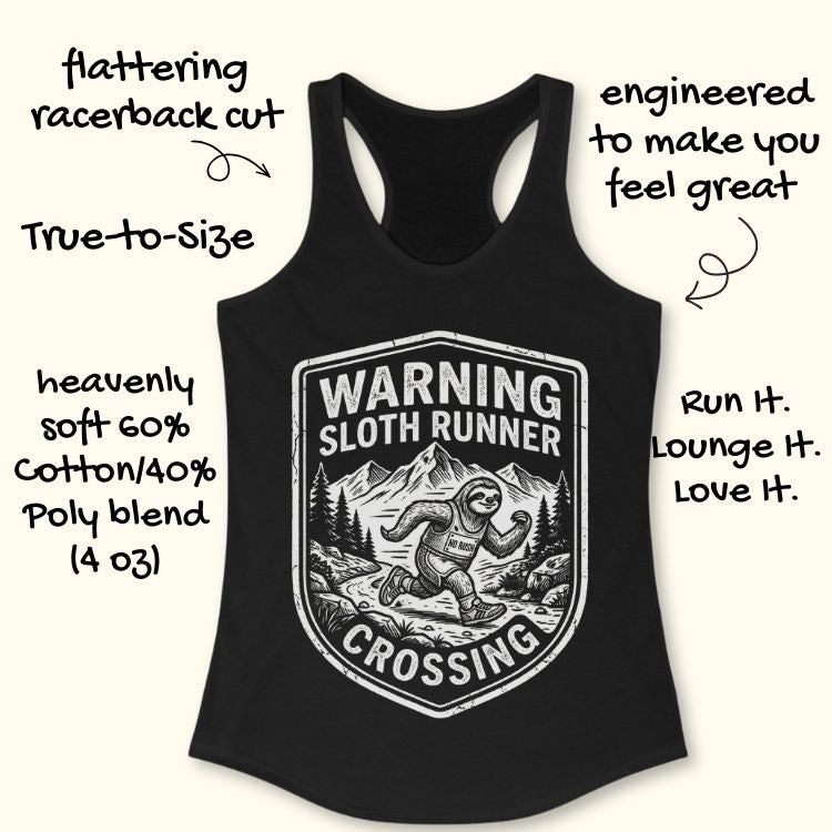 Sloth Runner Crossing Tank Top