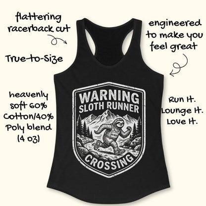 Sloth Runner Crossing Tank Top