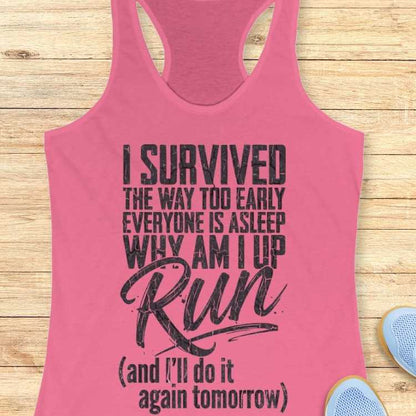 Survived Morning Run Tank Top