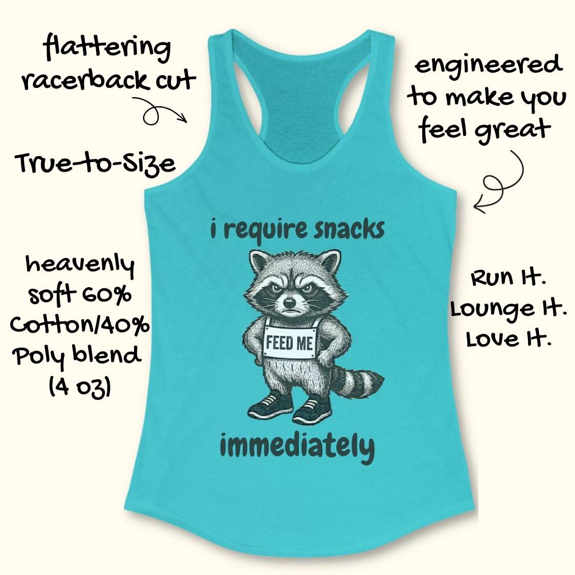 Require Snacks Immediately Tank Top