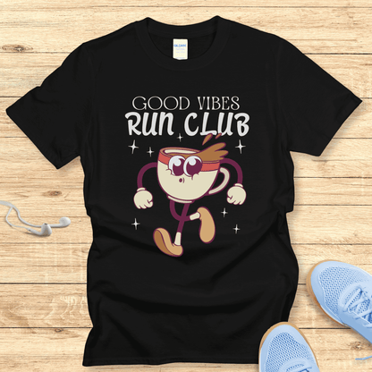 Empowering Running Shirt  Women Runners T-Shirt Gift Good Vibes Club