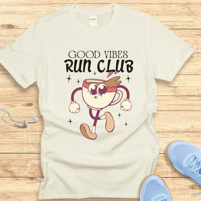 Empowering Running Shirt  Women Runners T-Shirt Gift Good Vibes Club