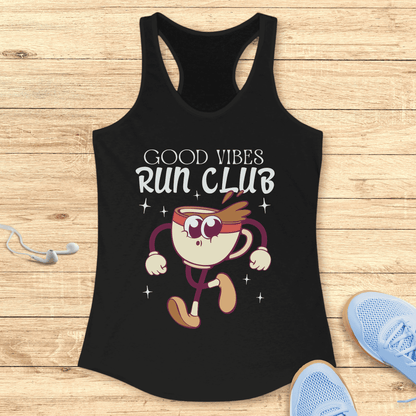 Empowering Running Racerback Tank Top Women Runners Gift Good Vibes Club