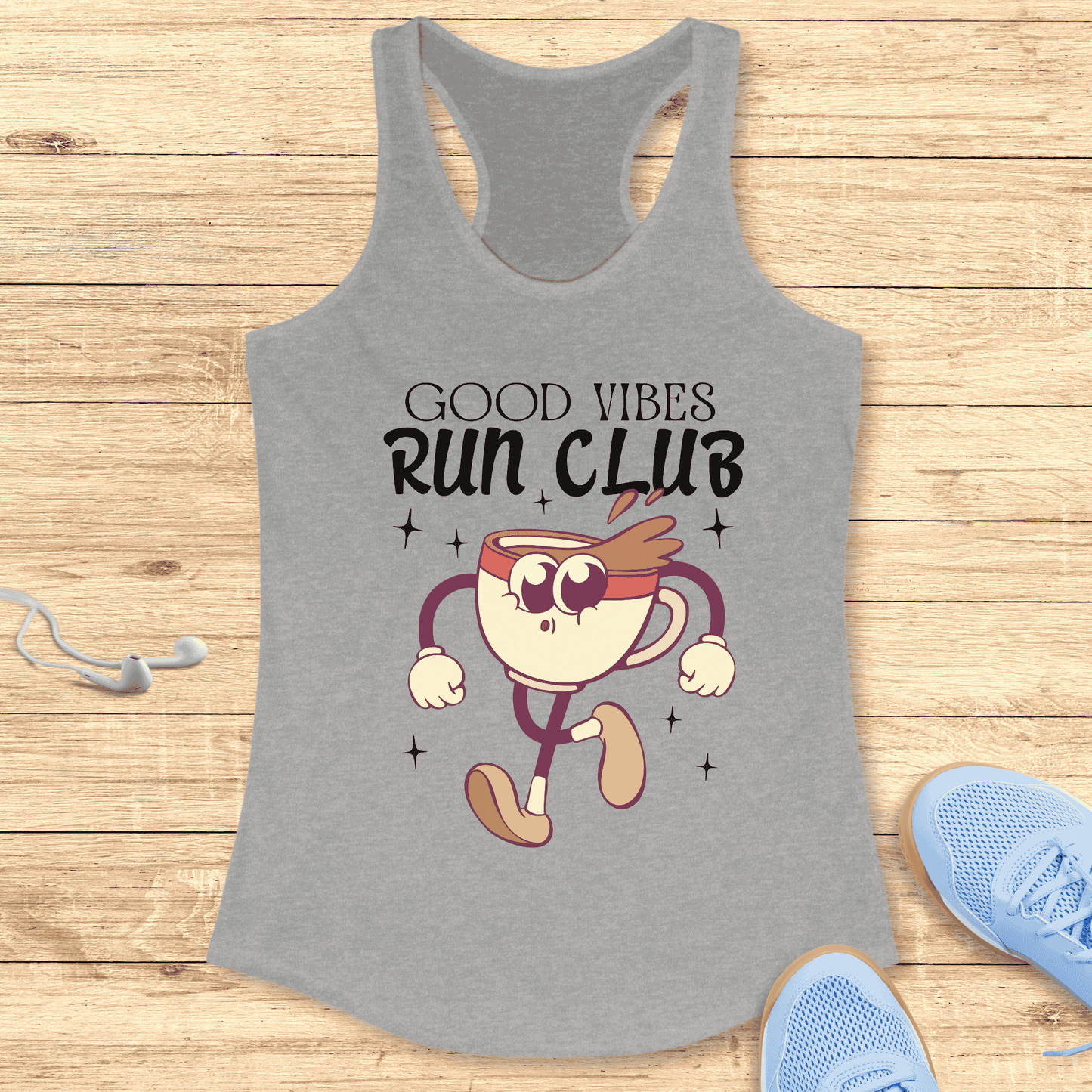 Empowering Running Racerback Tank Top Women Runners Gift Good Vibes Club