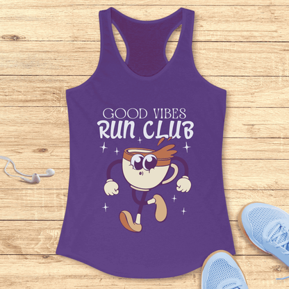 Empowering Running Racerback Tank Top Women Runners Gift Good Vibes Club
