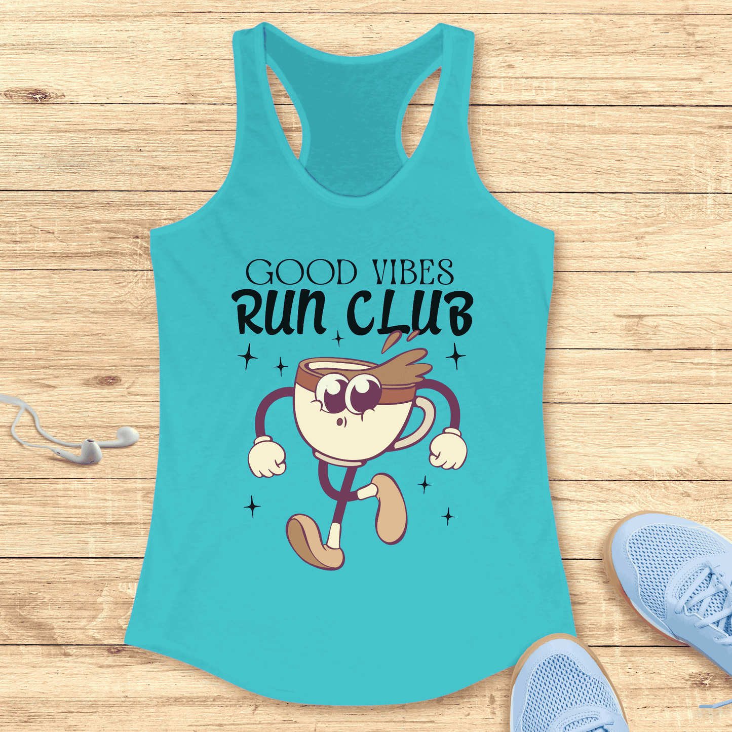 Empowering Running Racerback Tank Top Women Runners Gift Good Vibes Club