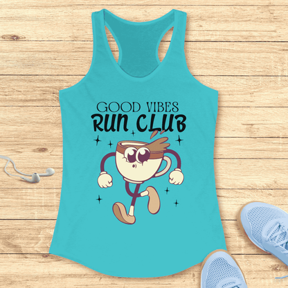 Empowering Running Racerback Tank Top Women Runners Gift Good Vibes Club