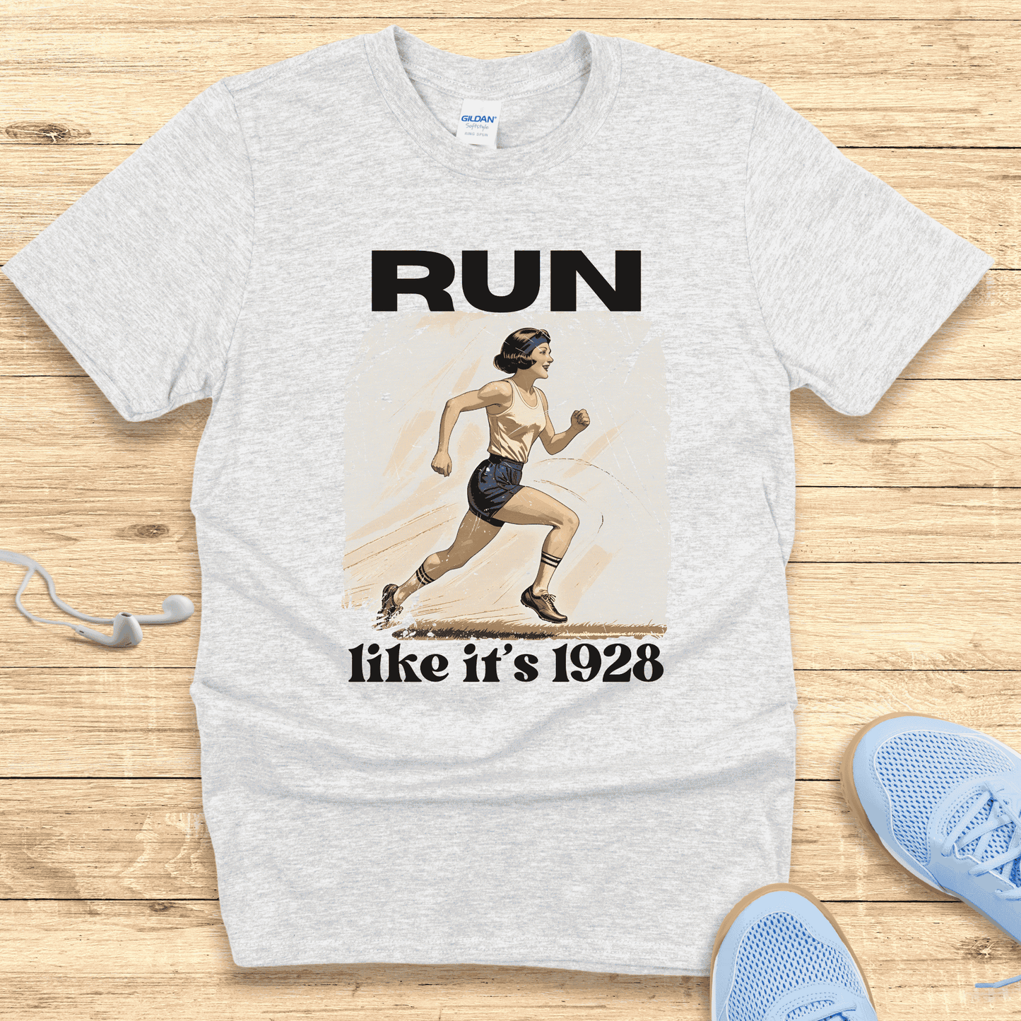Empowering Running Shirt  Women Runners T-Shirt Gift Run Like It's 1928