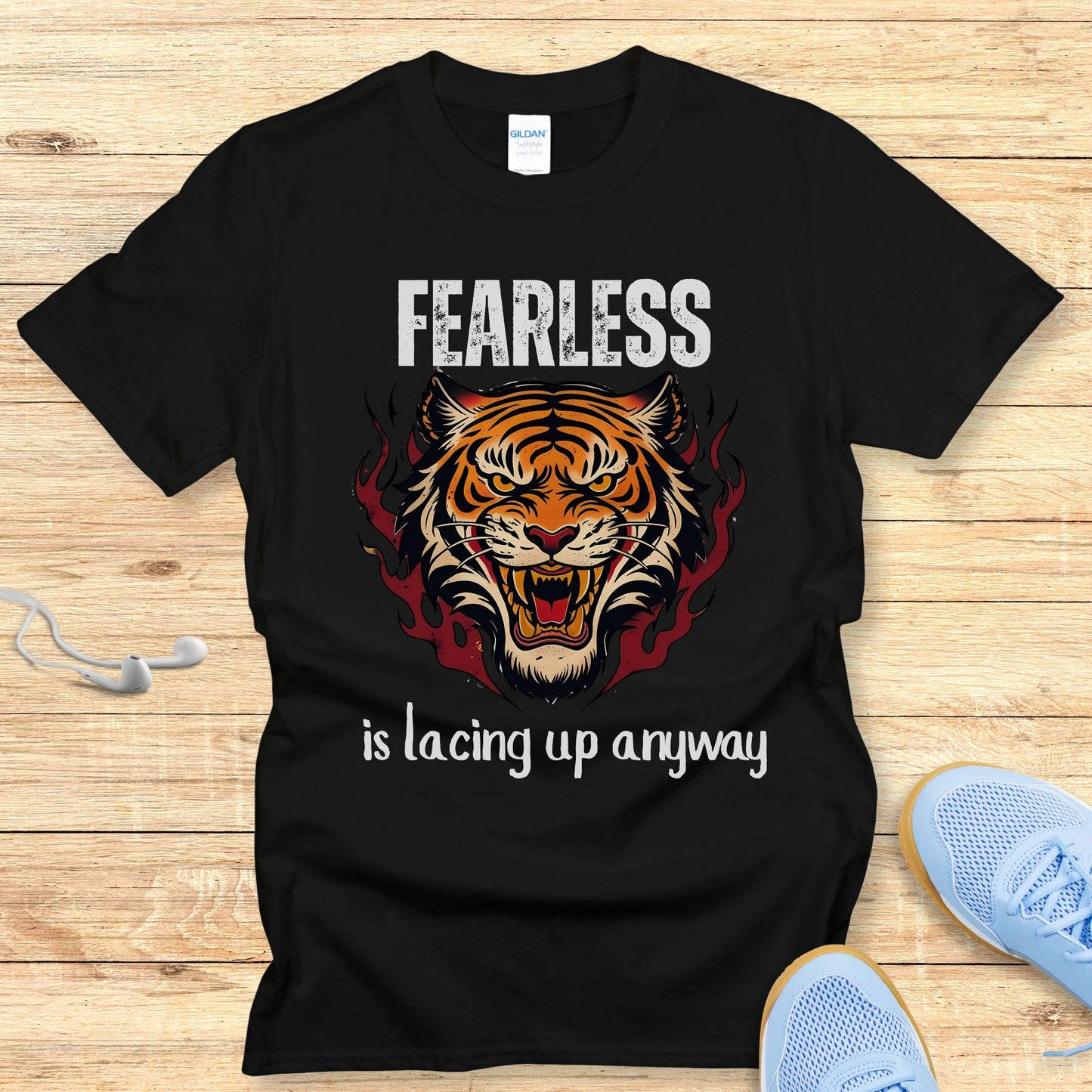 Empowering Running Shirt  Women Runners T-Shirt Fearless Lace Up