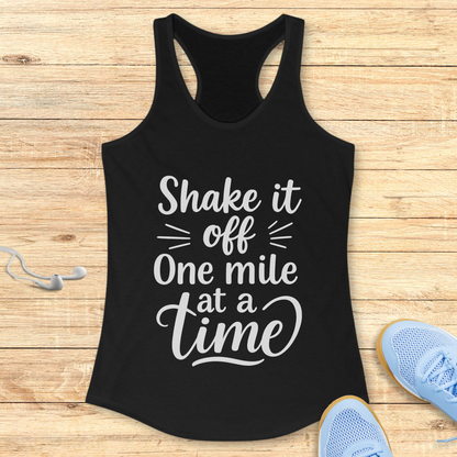 Motivation Running Racerback Tank Top Women Runners Shake It Off