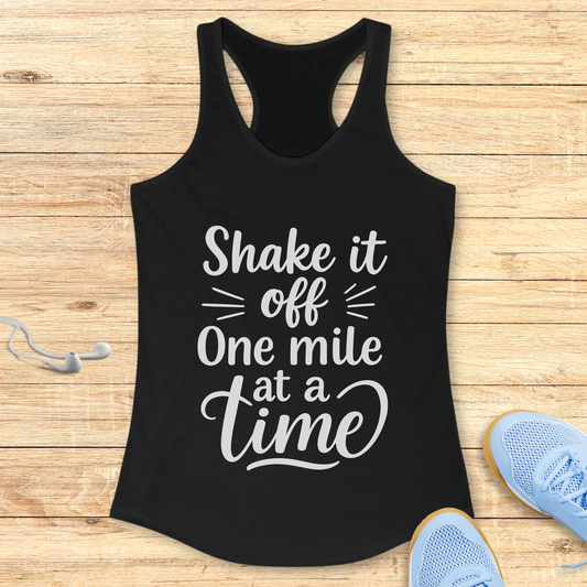 Motivation Running Racerback Tank Top Women Runners Shake It Off