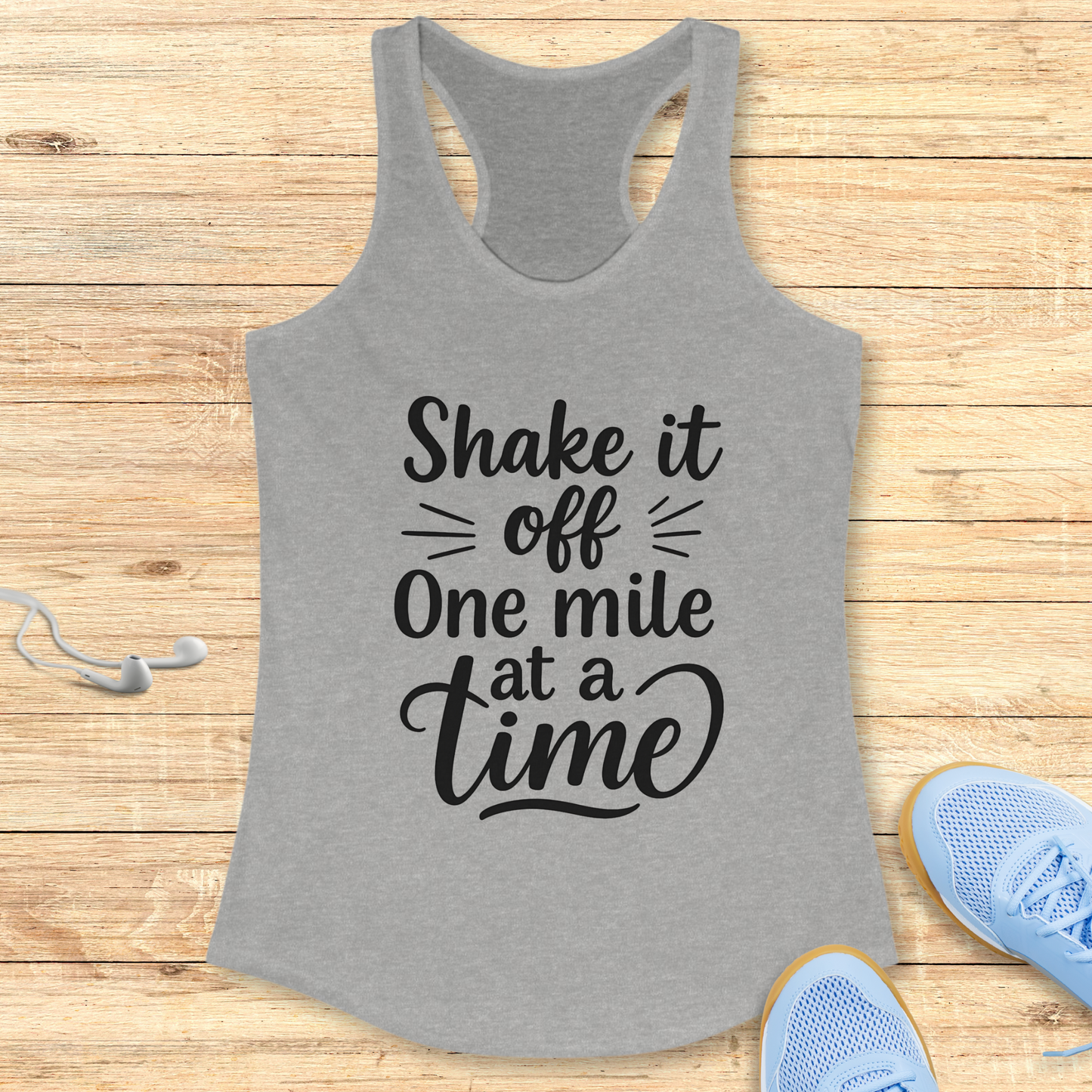 Motivation Running Racerback Tank Top Women Runners Shake It Off