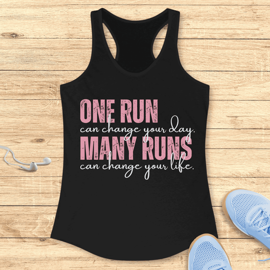 Motivation Running Racerback Tank Top Women Runners Change Your Life