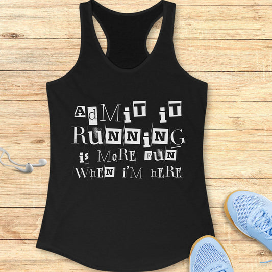 Funny Running Racerback Tank Top Women Runners Admit It