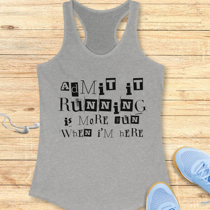 Funny Running Racerback Tank Top Women Runners Admit It