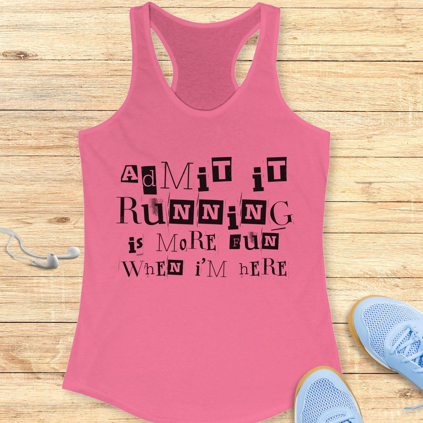 Funny Running Racerback Tank Top Women Runners Admit It