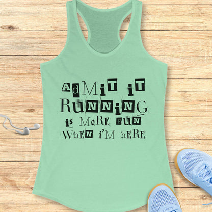 Funny Running Racerback Tank Top Women Runners Admit It