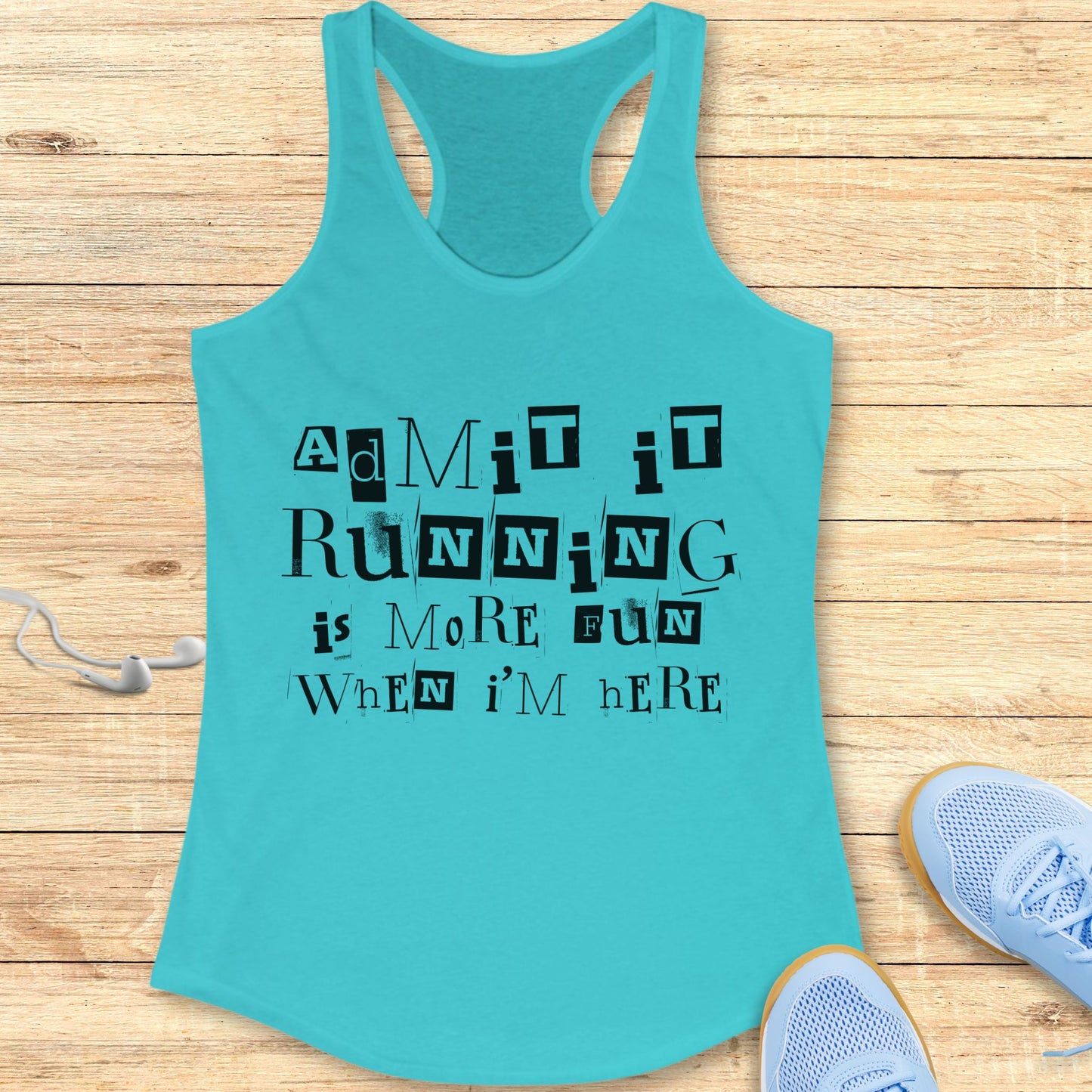 Funny Running Racerback Tank Top Women Runners Admit It